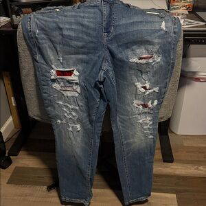 Torrid Blue Boyfriend Straight Jeans